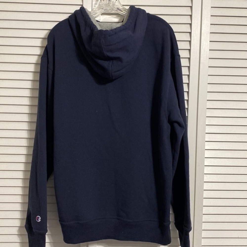 Champion hoodie navy with gray lined hood! - Picture 5 of 6